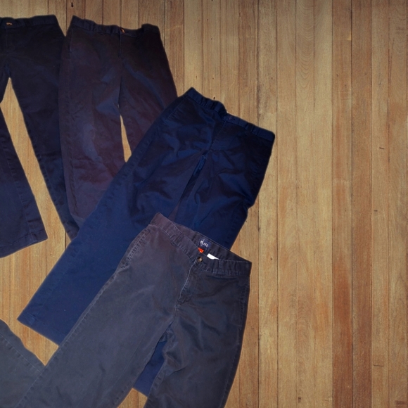 Bundle - School Uniform Pants, 6 Pairs of Navy Pants sz 14 Boys - Picture 3 of 3